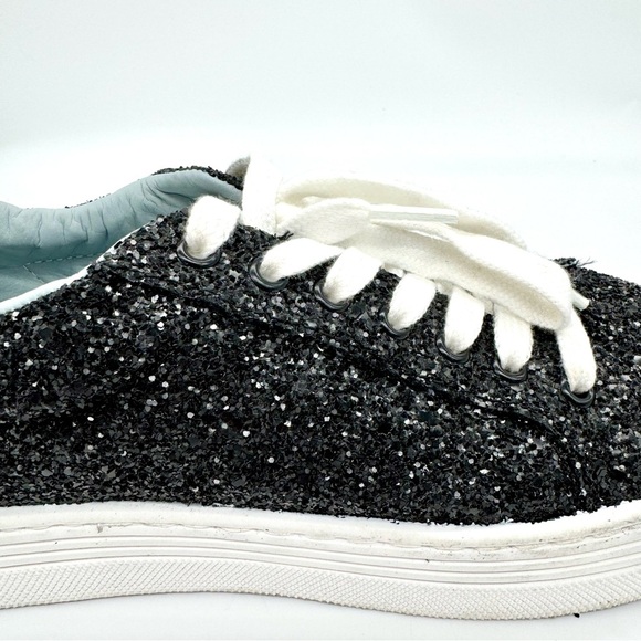 CHIARA FERRAGNI Women's Black Glitter Eye Sneakers Size 38 (US 8) - Picture 2 of 6